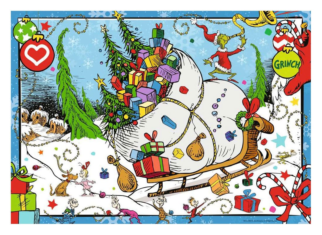 L'affiche du puzzle Grinch Papsaw (1000 pièces)