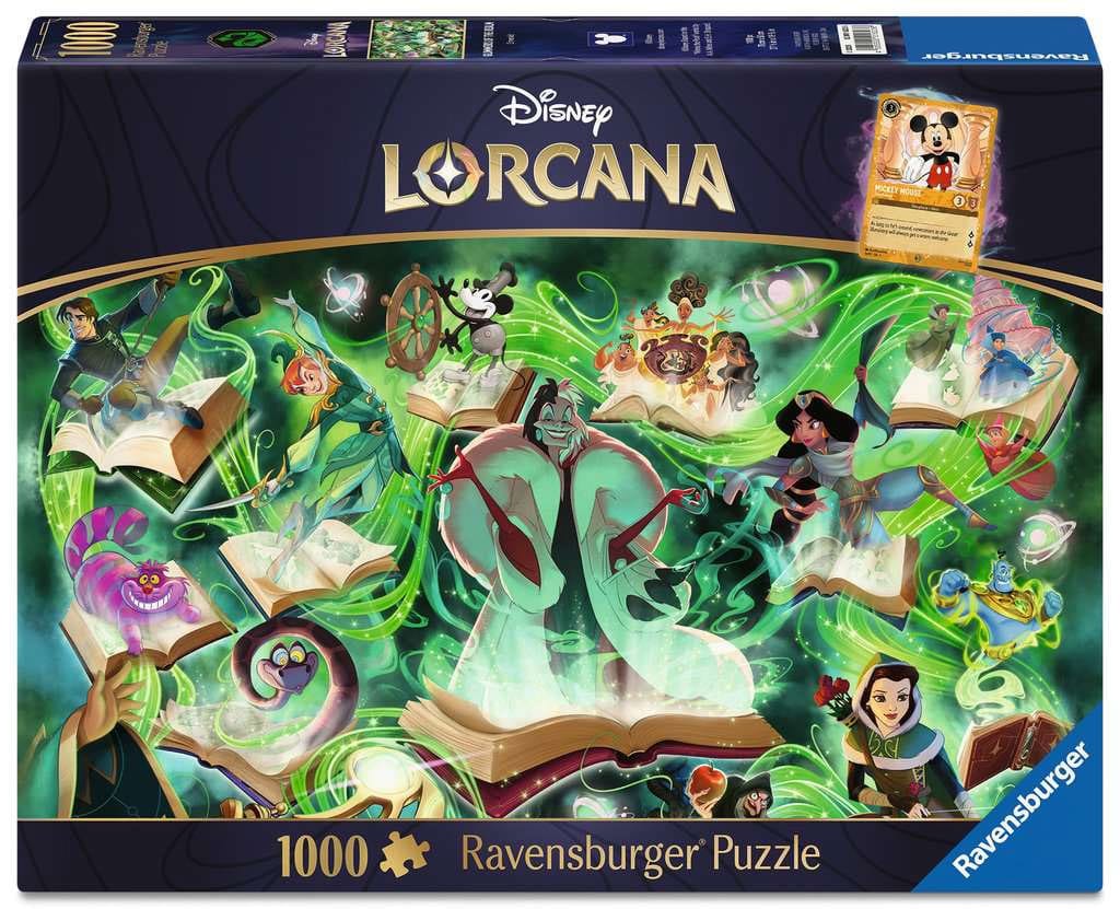 Disney Lorcana Puzzle Glimmers of the Realm : Émeraude (1000 pièces)