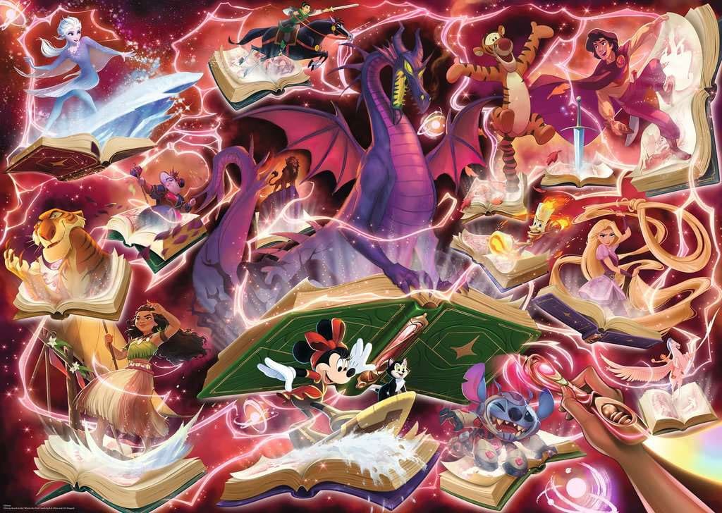 Disney Lorcana Puzzle Lueurs du Royaume : Rubis (1000 pièces)