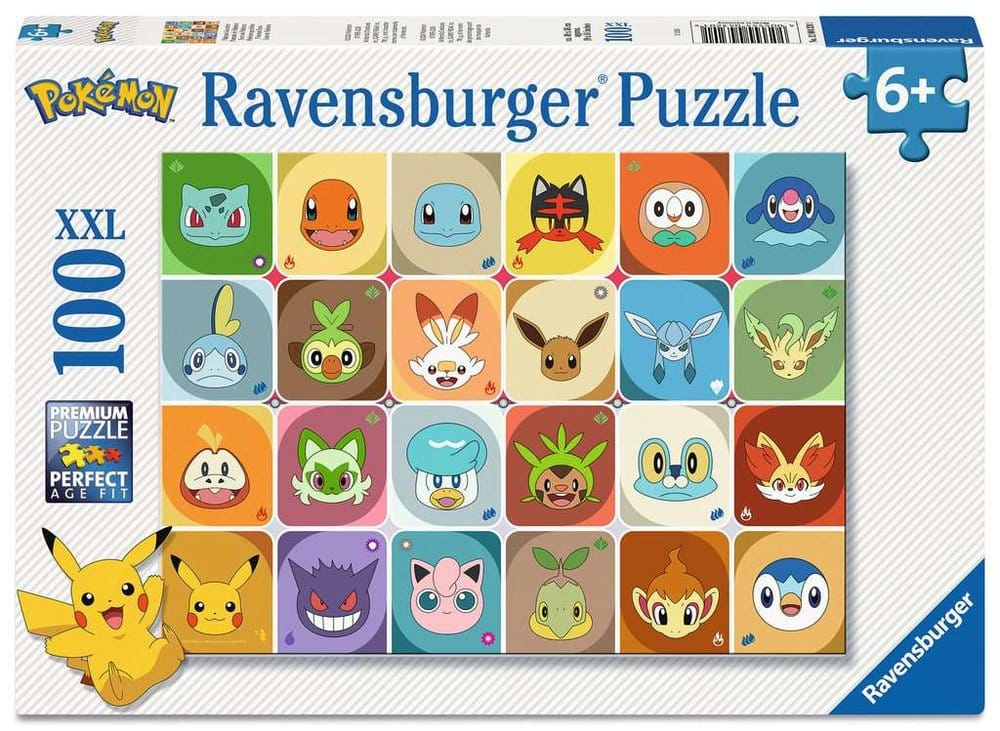 Pokémon Puzzle pour enfants Pokémon Faces (100 pièces XXL)