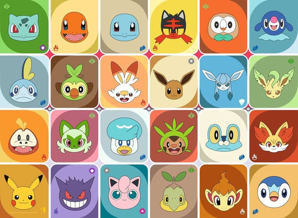 Pokémon Puzzle pour enfants Pokémon Faces (100 pièces XXL)