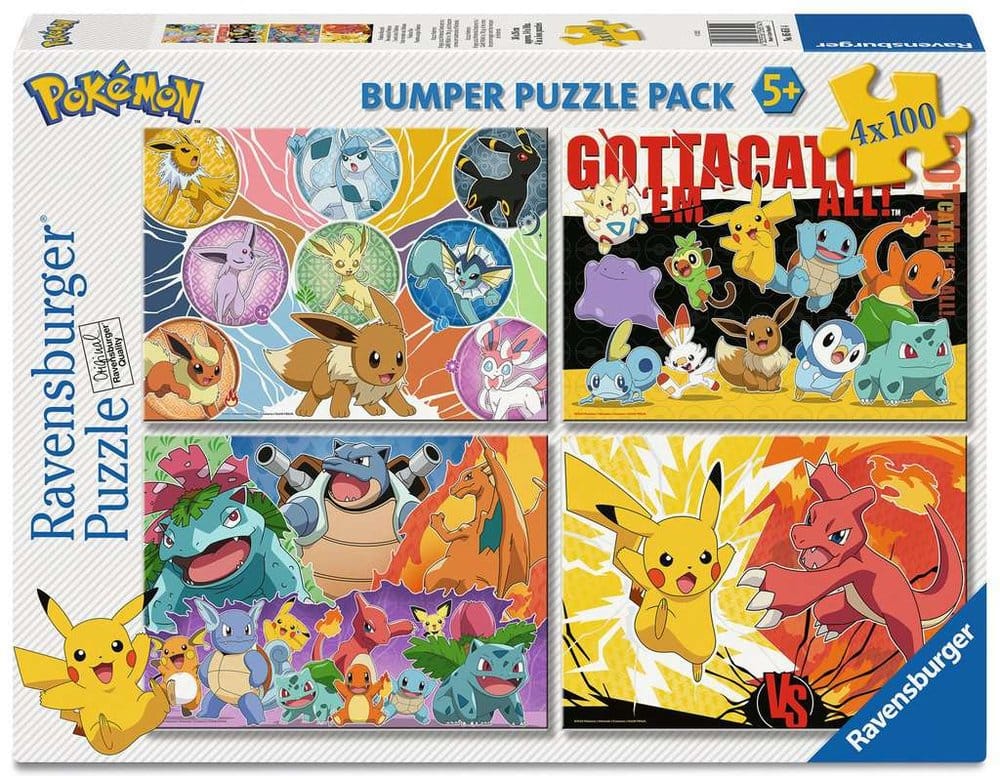 Pokémon Puzzle 4-Pack Pokémon Copains (4x100 pièces)