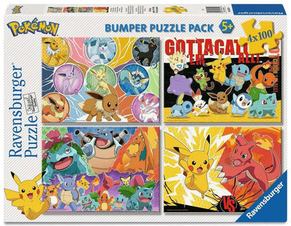 Pokémon Puzzle 4-Pack Pokémon Copains (4x100 pièces)