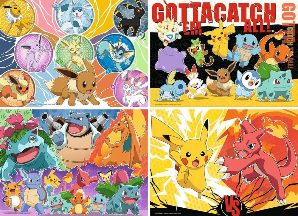 Pokémon Puzzle 4-Pack Pokémon Copains (4x100 pièces)