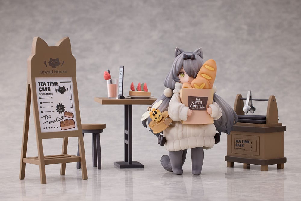 Decorated Life Collection PVC-Statue Tea Time Cats – Cat Town Bakery Staff & Customer Set 12 cm