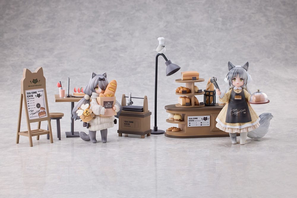 Decorated Life Collection PVC-Statue Tea Time Cats – Cat Town Bakery Staff & Customer Set 12 cm