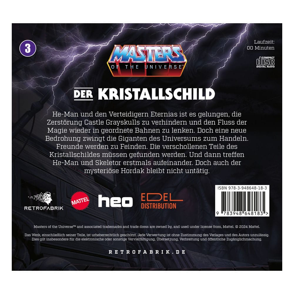 Masters of the Universe Radio Play CD Episodio 2: Der Kristallschild *Versione tedesca *