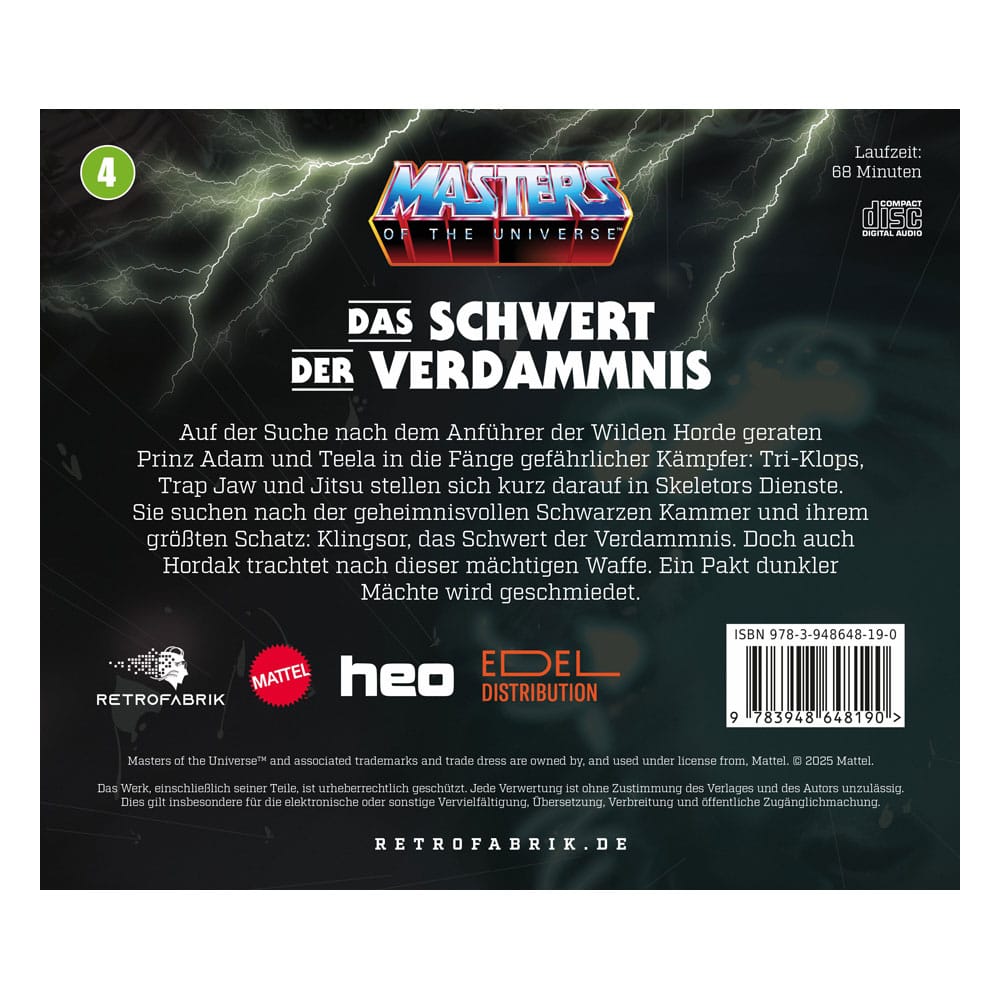 Masters of the Universe Radio Play CD Episode 4: Das Schwert der Verdammnis *Tysk version *