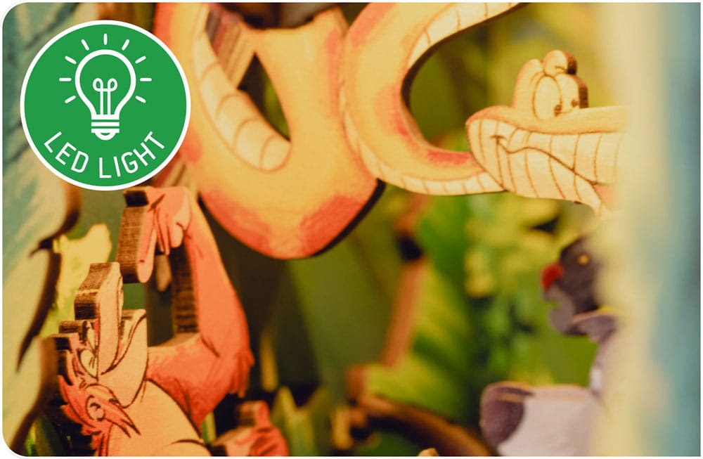Disney Tiny Adventures Book Nook Mini Diorama Jungle Book 23 cm