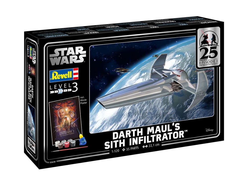 STAR Wars Episodio I Model Kit Gift Set 1/120 Sith Infiltrator di Darth Maul 22 cm