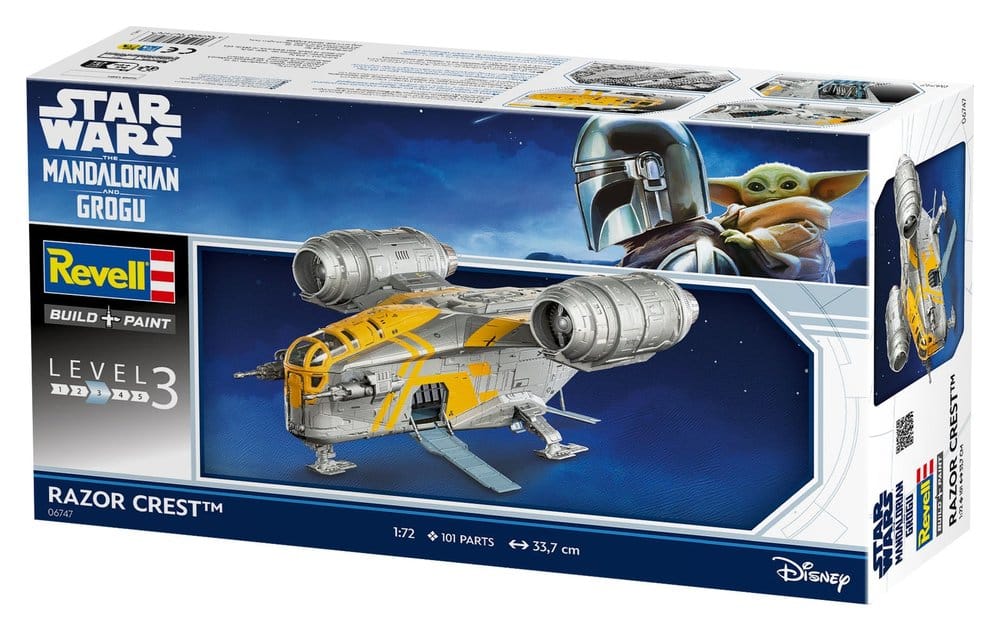 Star Wars The Mandalorian und Grogu Revell Modellbausatz 1/72 Razor Crest 34 cm