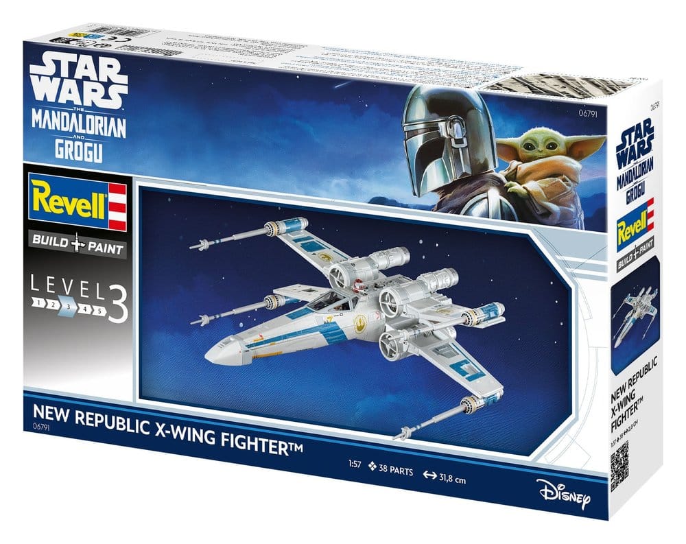 Star Wars The Mandalorian et Grogu Revell Maquette 1/57 New Republic X-Wing Fighter 22 cm