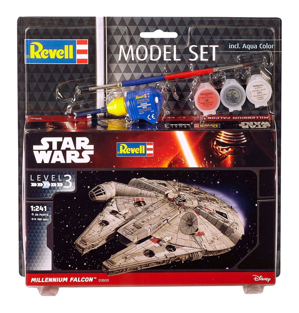 Kit modello Star Wars 1/241 Modello set Millennium Falcon 10 cm