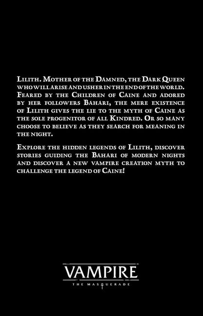 Vampiro: La Mascarada 5ta edición Libro de rol Revelaciones de la Madre Oscura Accesorio *Versión en inglés*