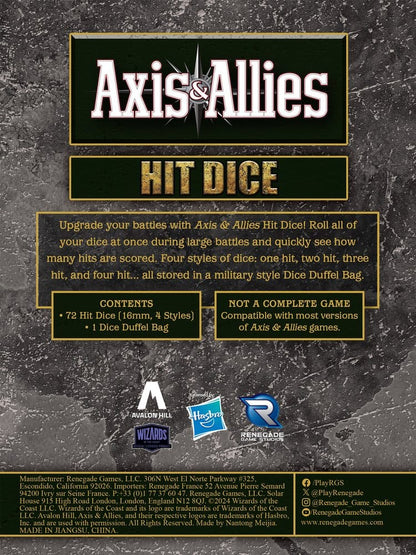 Axe et alliés frappent les dés
