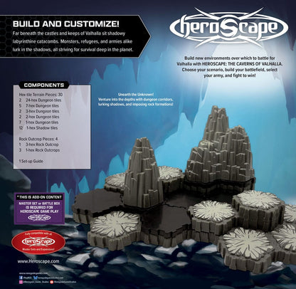 Extension de terrain Heroscape Les Cavernes de Valhalla *Version anglaise*