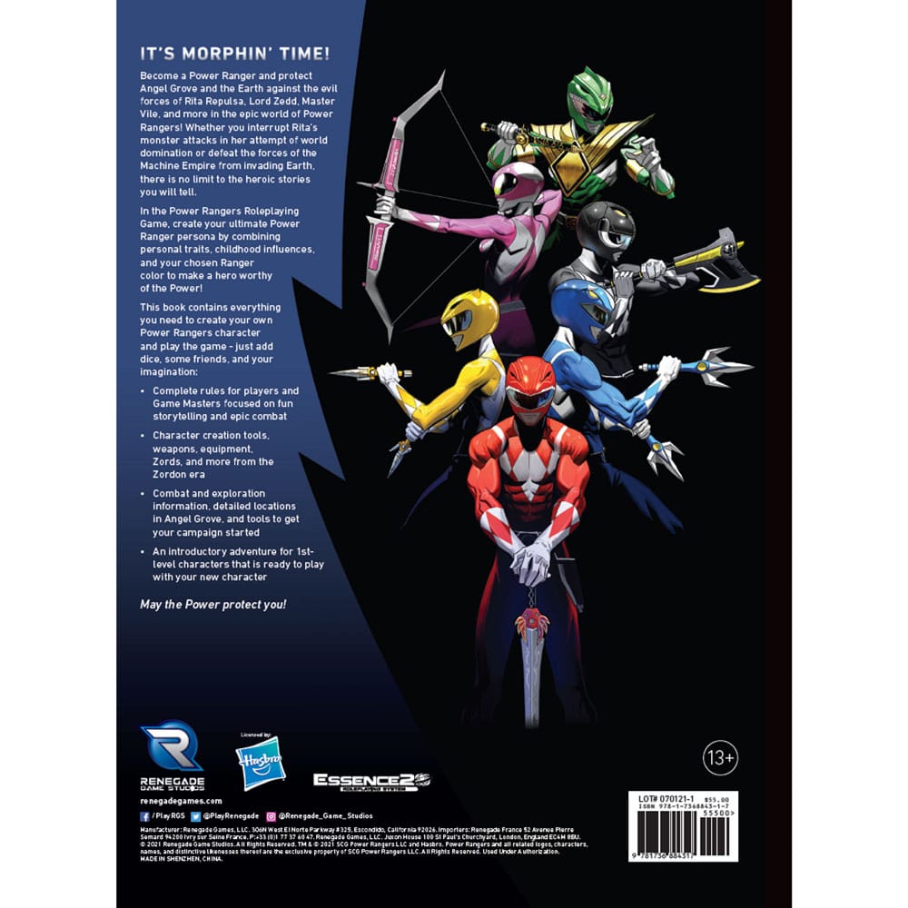 Power Rangers RPG Limit 6 Player Core Rulebook Set