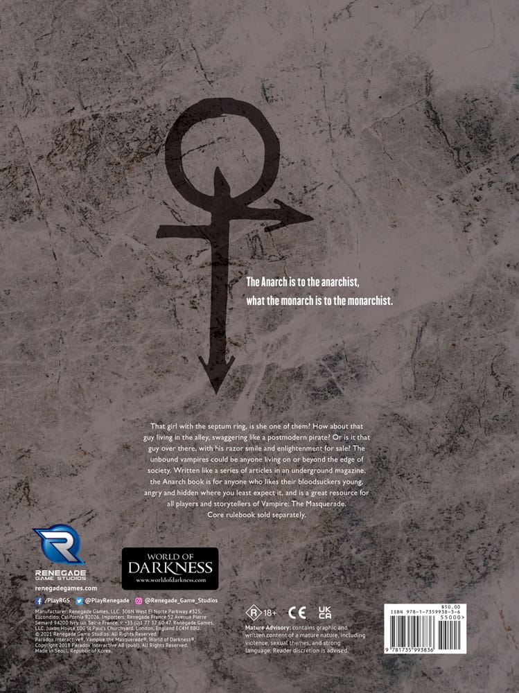 Vampire: The Masquerade 5. Baskı RPG kitabı Alma Maters Sourcebook *İngilizce Sürüm*