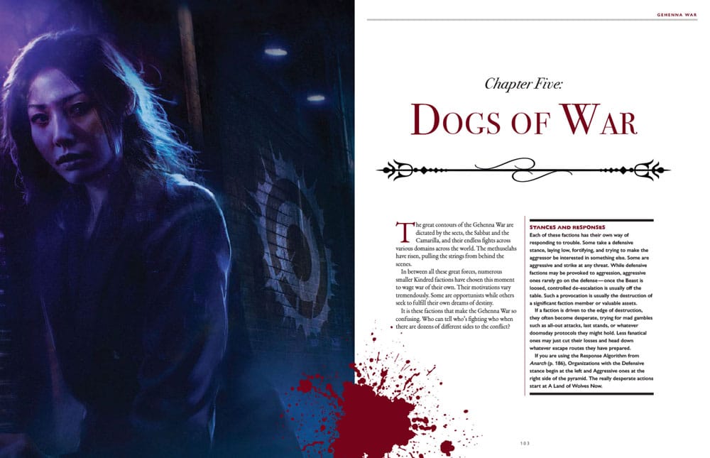 Vampire: The Masquerade 5th Edition RPG-bog Gehenna War Sourcebook *Engelsk version*