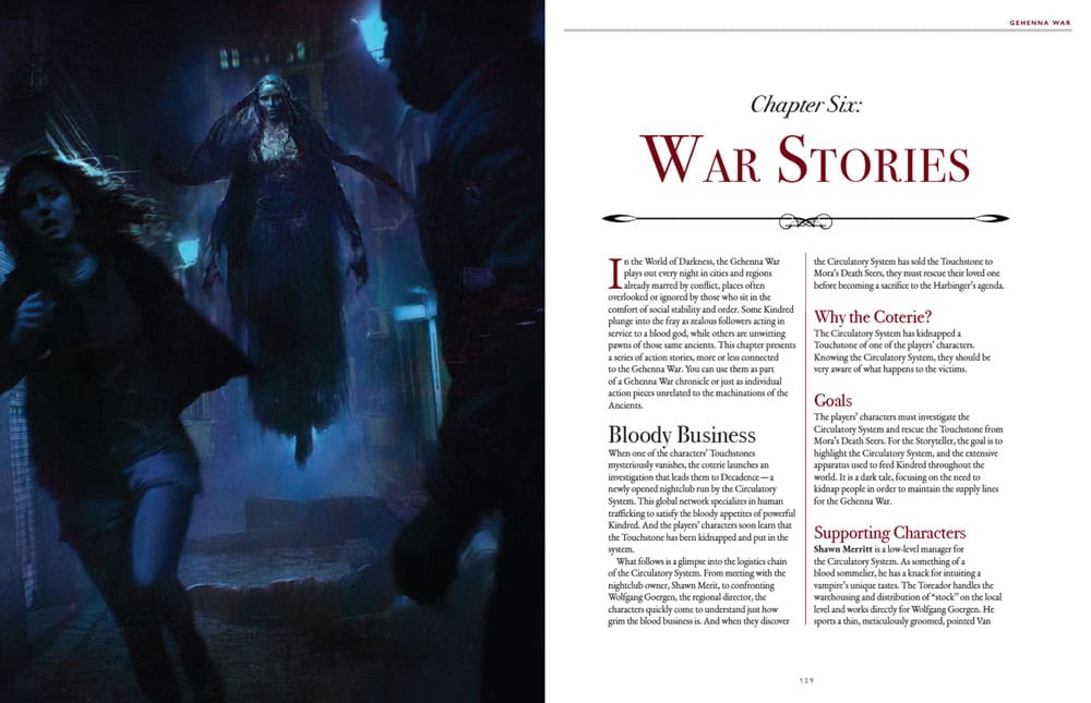 Vampire: The Masquerade 5th Edition RPG-bog Gehenna War Sourcebook *Engelsk version*