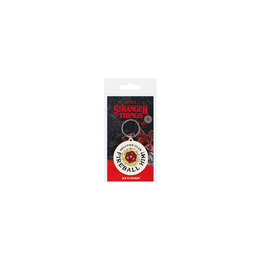 Stranger Things 4 Rubber Keychain Fireball ham 6 cm