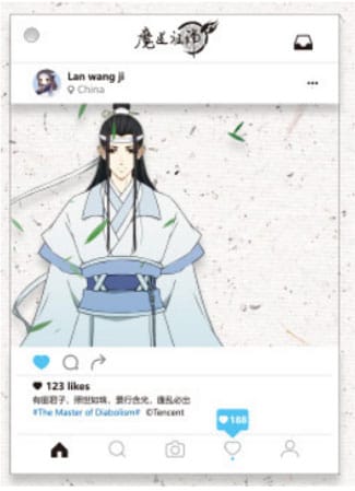 Grandmaster of Demonic Cultivation Acrylic Photo Holder Lan Wangji