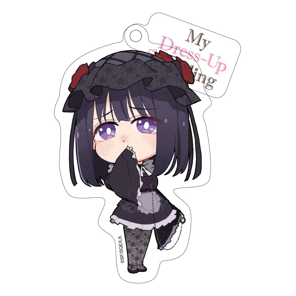 Min klänning älskling akryl nyckelchain marin shizuku cosplay chibi stil 8 cm