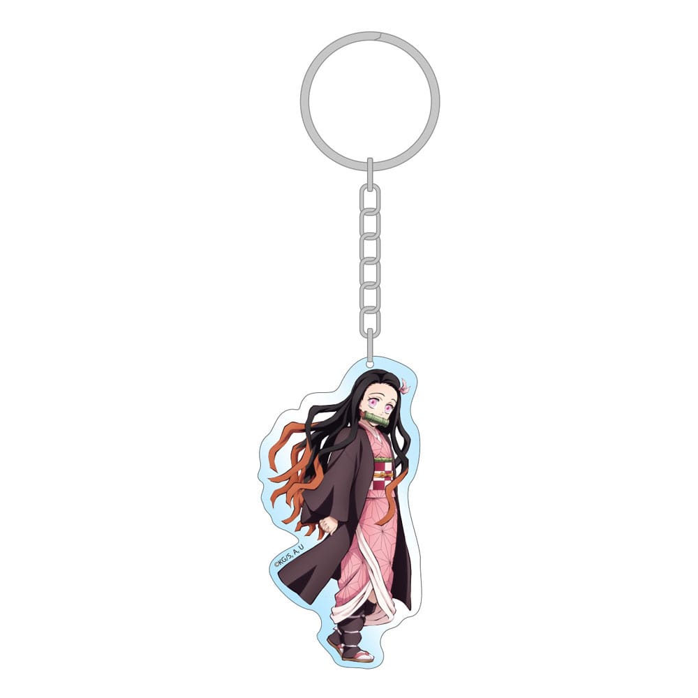 Demon Slayer: Kimetsu no Yaiba Acryl sleutelhanger Nezuko holografisch 7 cm