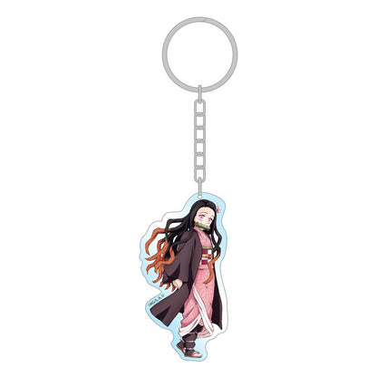 Demon Slayer: Kimetsu no Yaiba Acryl sleutelhanger Nezuko holografisch 7 cm