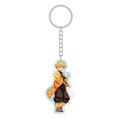 Demon Slayer: Kimetsu no Yaiba Portachiavi acrilico Zenitsu olografico 7 cm