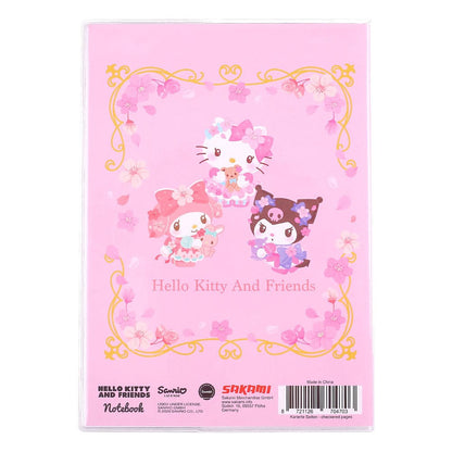 Sanrio Notizbuch Hello Kitty & Friends Sakura-Serie holografisch kariert