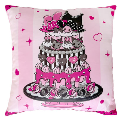 Cuscino Sanrio Rosa Nero Serie Party Kuromi & My Melody 35 x 35 cm
