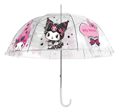 Ombrello Sanrio Rosa Nero Party Series Kuromi & My Melody Trasparente