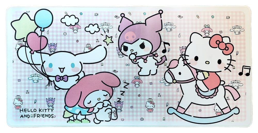 Sanrio Pink Black Party Series XXL musemåtte Hello Kitty & Friends Infant Style