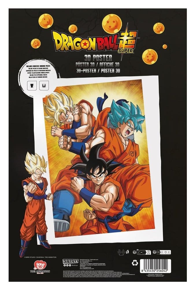 Dragon Ball Super Póster 3D Champa Goku 38 x 58 cm