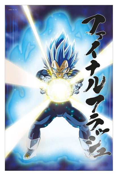 Poster 3D Dragon Ball Super Sopravvivenza Vegeta 38 x 58 cm
