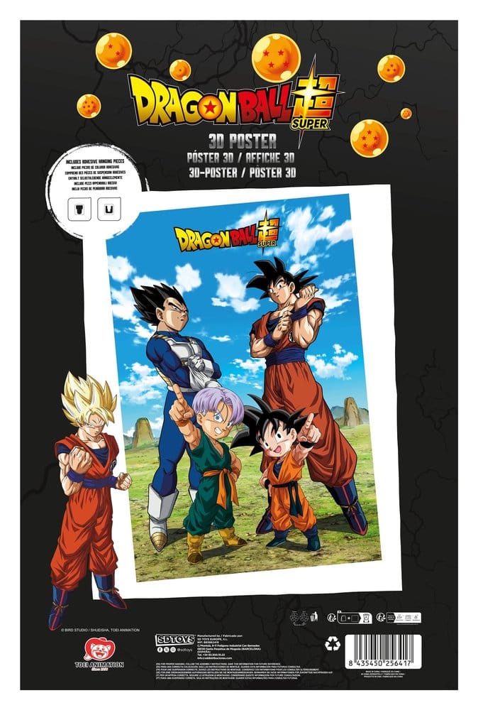 Dragon Ball Super 3D poster Battle of Gods Goku Vegeta Family 38 x 58 cm