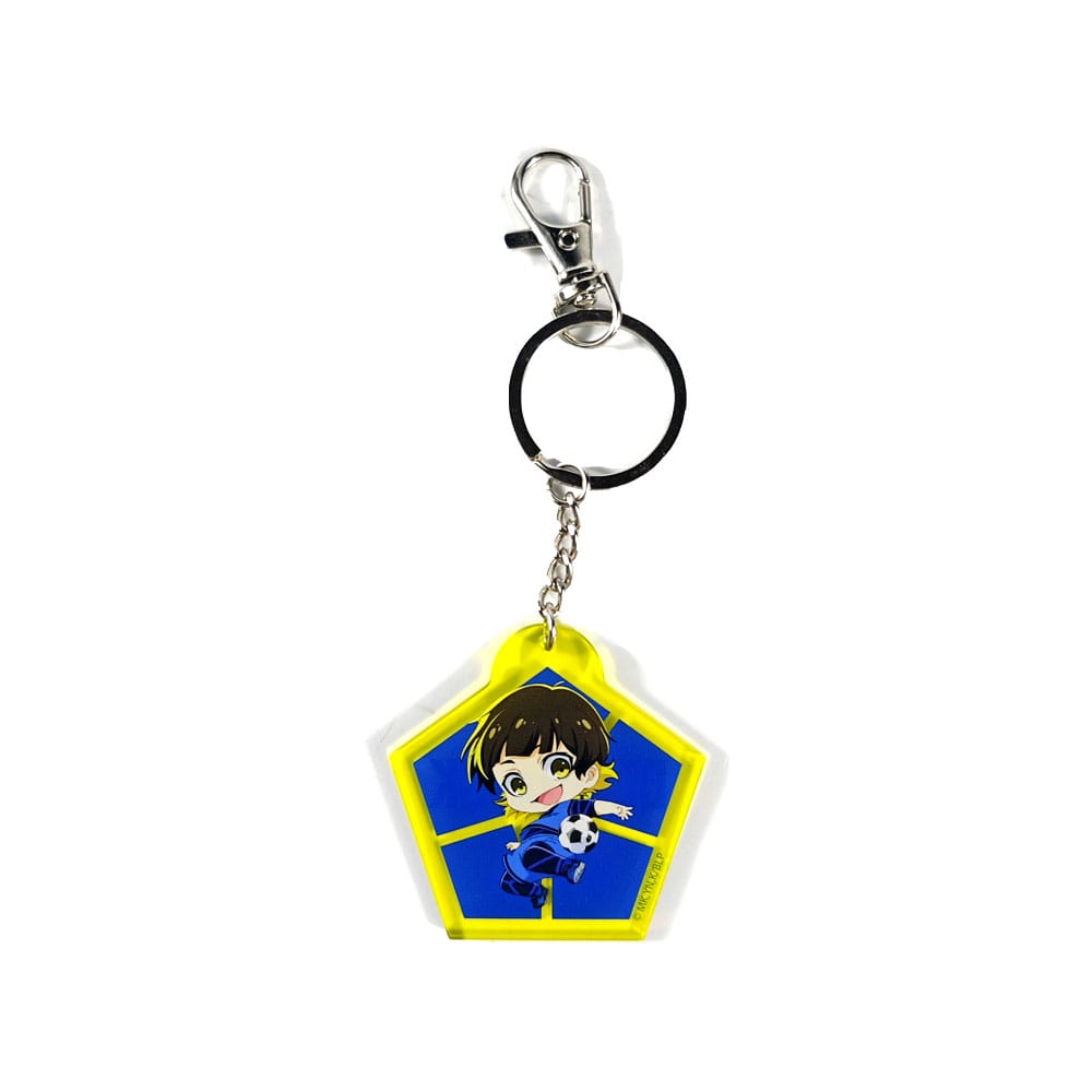 Mavi Kilit Akrilik Keychain Meguru Rachira Chibi Style 5 Cm