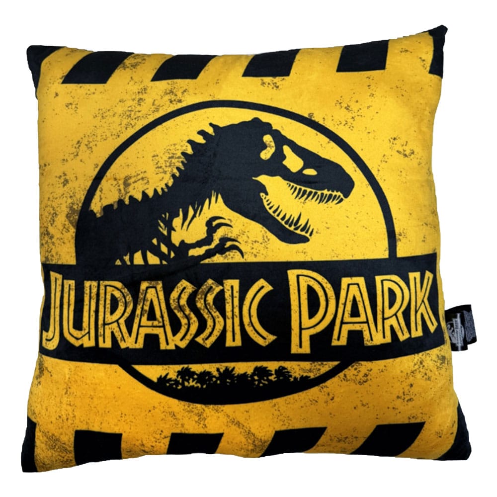 Jurassic Park Pillow Attenzione logo 45 cm