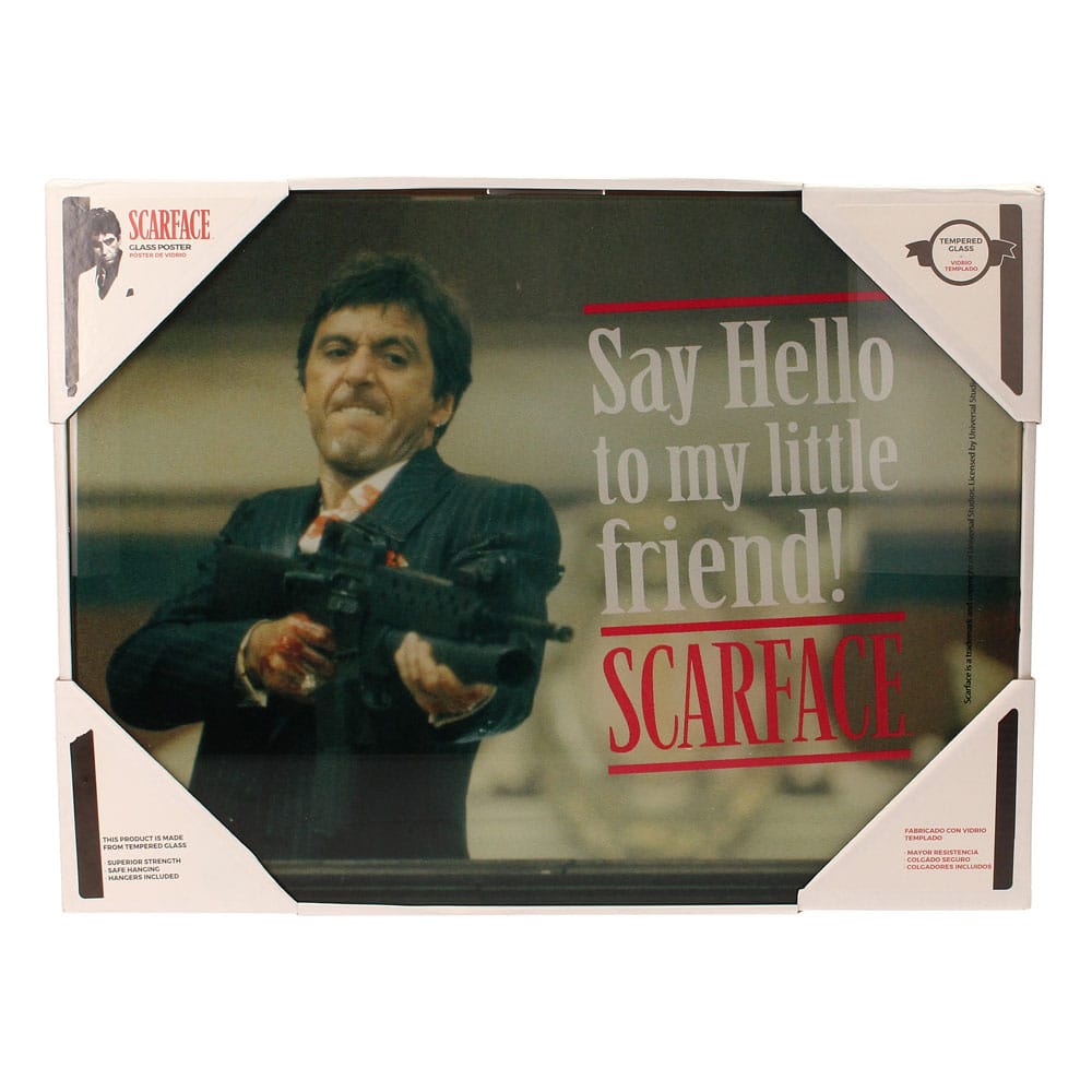 Poster in vetro Scarface Say Hello 40 x 30 cm