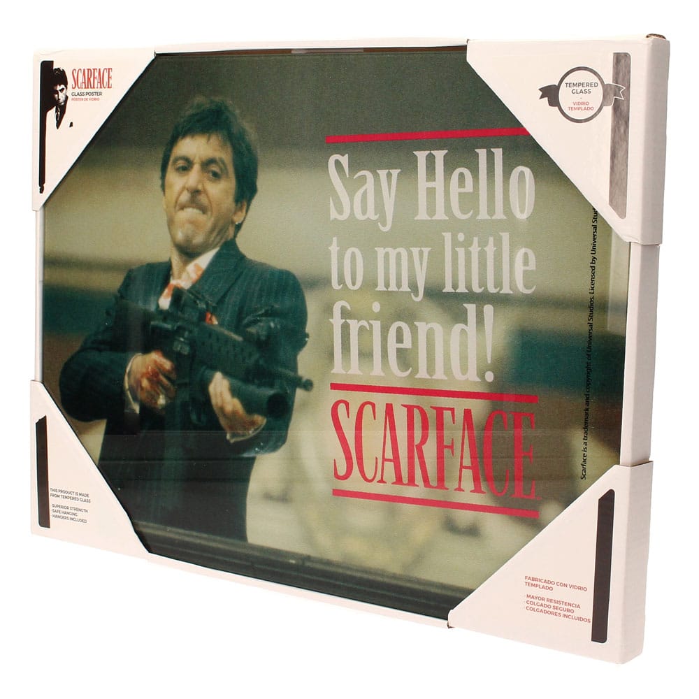 Poster in vetro Scarface Say Hello 40 x 30 cm