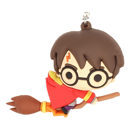 Keychain de caoutchouc Harry Potter Harry Potter & Broomstick 7 cm