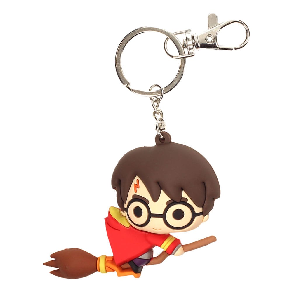 Keychain de caoutchouc Harry Potter Harry Potter & Broomstick 7 cm