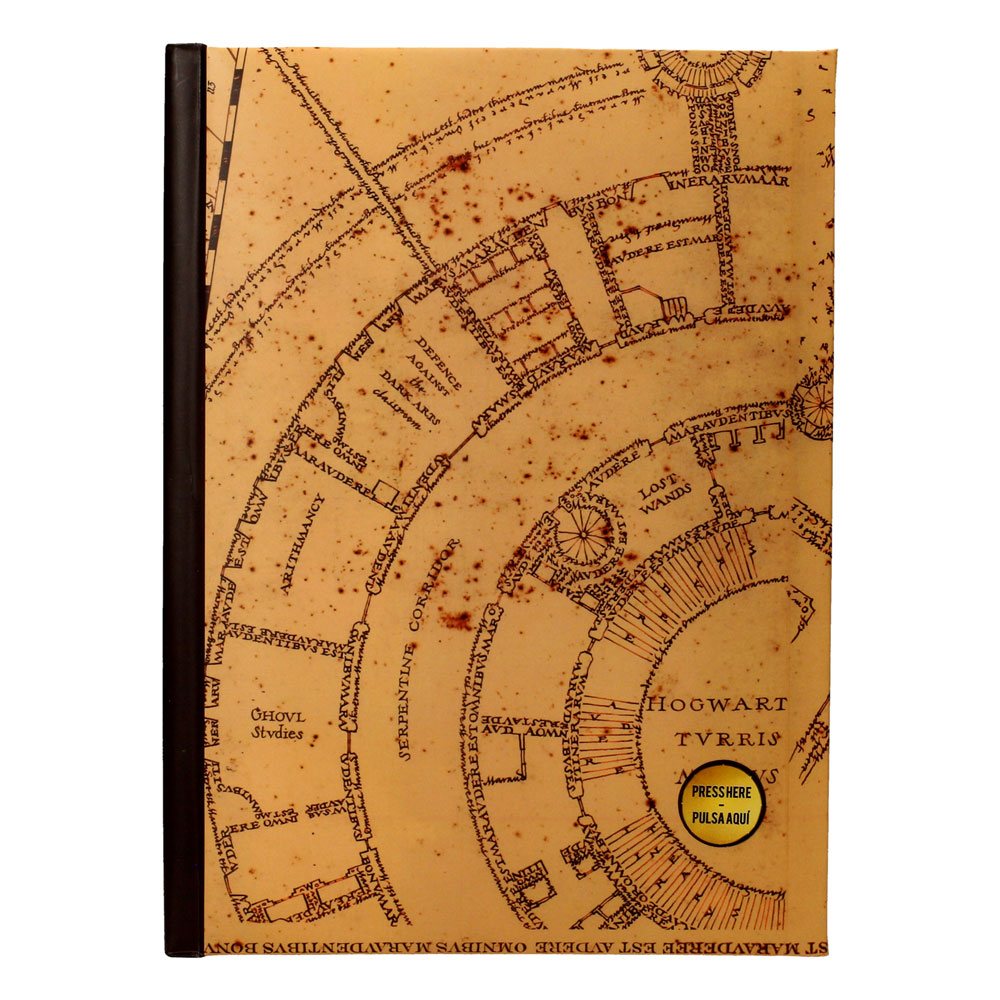 Harry Potter Notebook with Light Marauder's Map