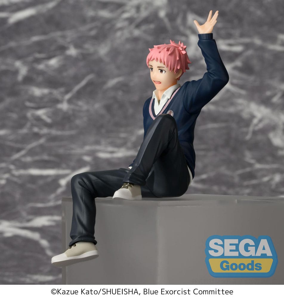 Blå exorcist Shimane Illuminati Saga PM sittande PVC-staty Renzo Shima 14 cm