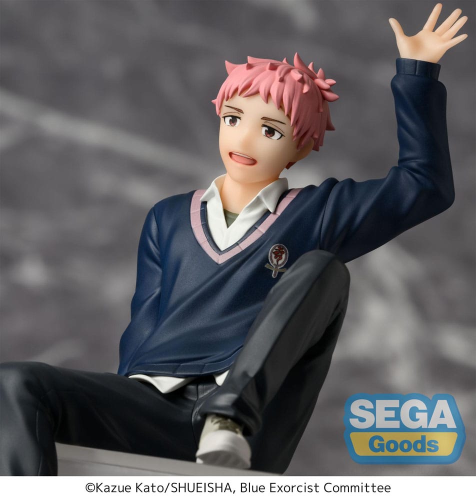 Blå exorcist Shimane Illuminati Saga PM sittande PVC-staty Renzo Shima 14 cm