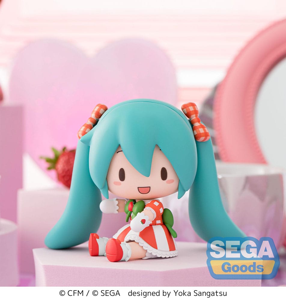 Character Vocal Series 01: Hatsune Miku Fuwa Petit Chibi Figur Hatsune Miku x Love and Berry Klä upp och dansa! Härlig Jordgubb 8 cm