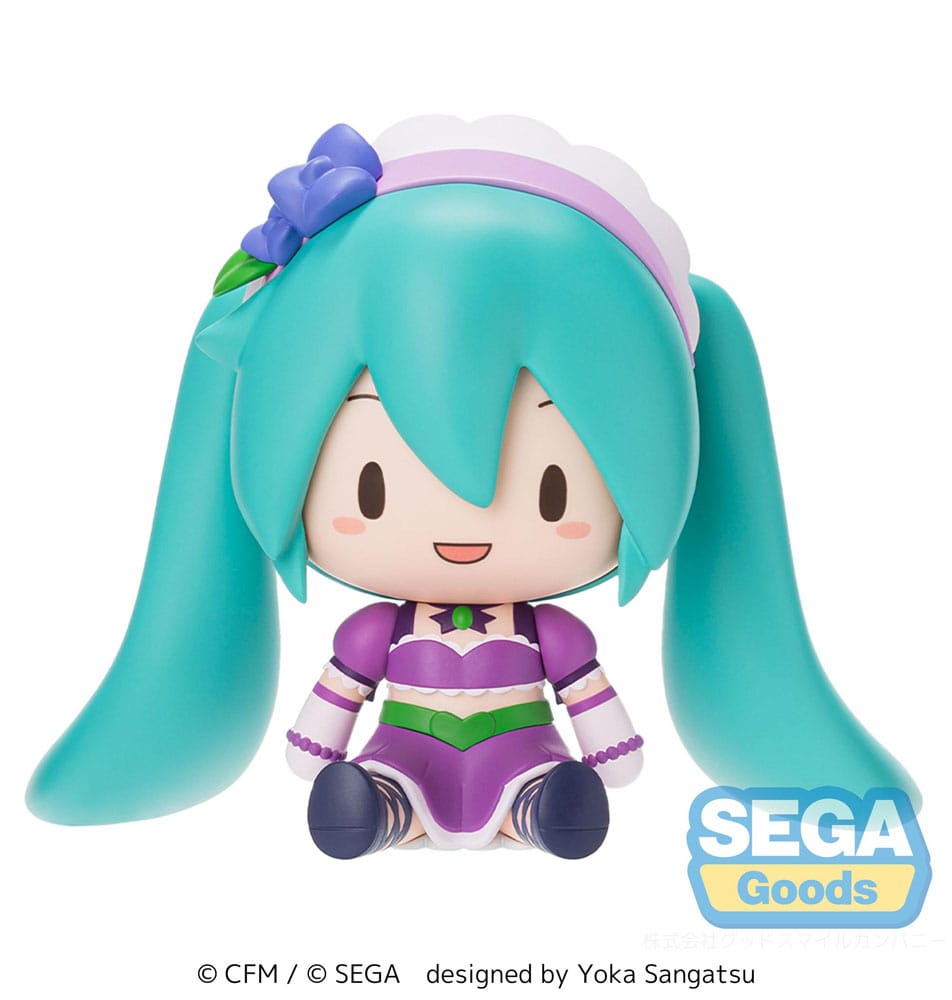 Character Vocal Series 01: Hatsune Miku Fuwa Petit Chibi Figur Hatsune Miku x Love and Berry Dress Up and Dance! Funkelndes Lila 8 cm