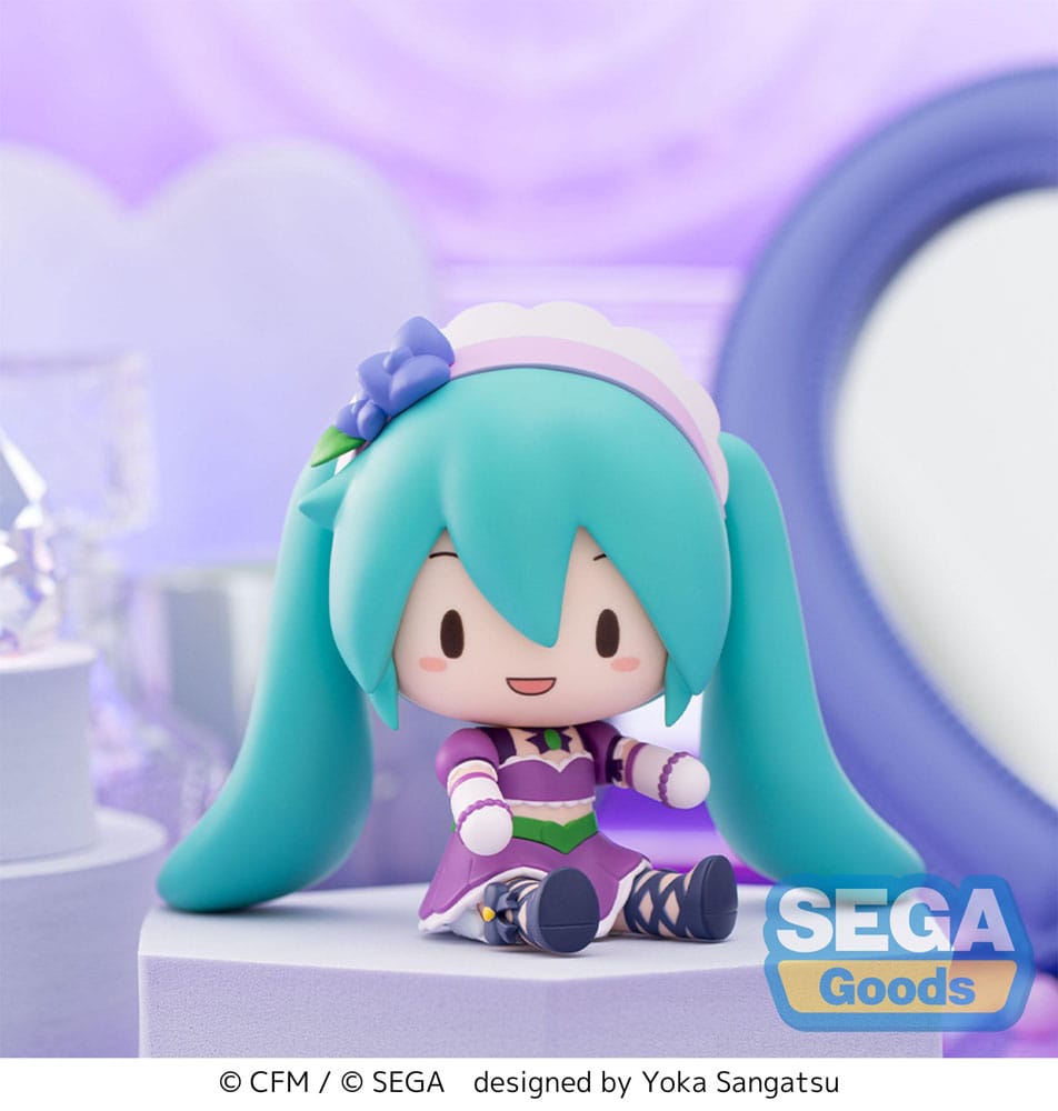 Character Vocal Series 01: Hatsune Miku Fuwa Petit Chibi Figur Hatsune Miku x Love and Berry Dress Up and Dance! Funkelndes Lila 8 cm