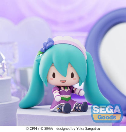 Character Vocal Series 01: Hatsune Miku Fuwa Petit Chibi Figur Hatsune Miku x Love and Berry Dress Up and Dance! Funkelndes Lila 8 cm